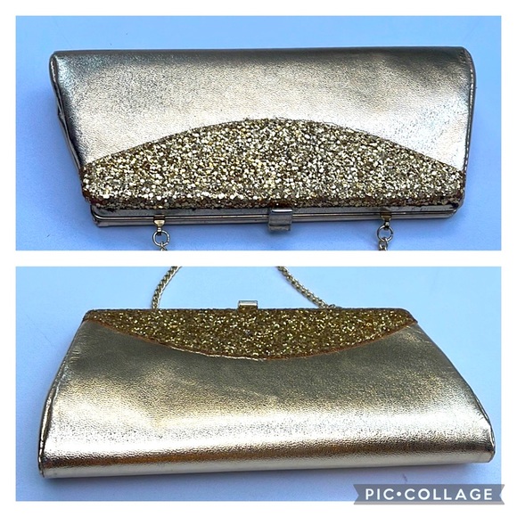 Vintage Gold Clutch Handbag - Picture 4 of 13